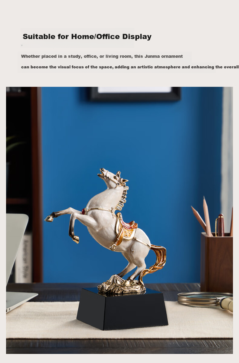 Nuoshiman, Instant Success Horse Figurine, Office Desk Decoration, Living Room Entrance Hallway Wine Cabinet Ornament, Housewarming Gift, Business Opening Present, Promotion Gift 5