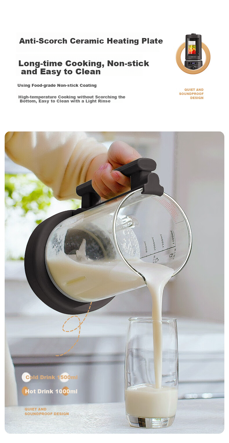 Hamilton Beach High-Speed Blender, Vacuum Juicer, Imported Tritan Material, Self-Cleaning, Noise-Reducing, Quiet Operation, Fully Automatic Soy Milk Maker And Juice Extractor BL18105 9