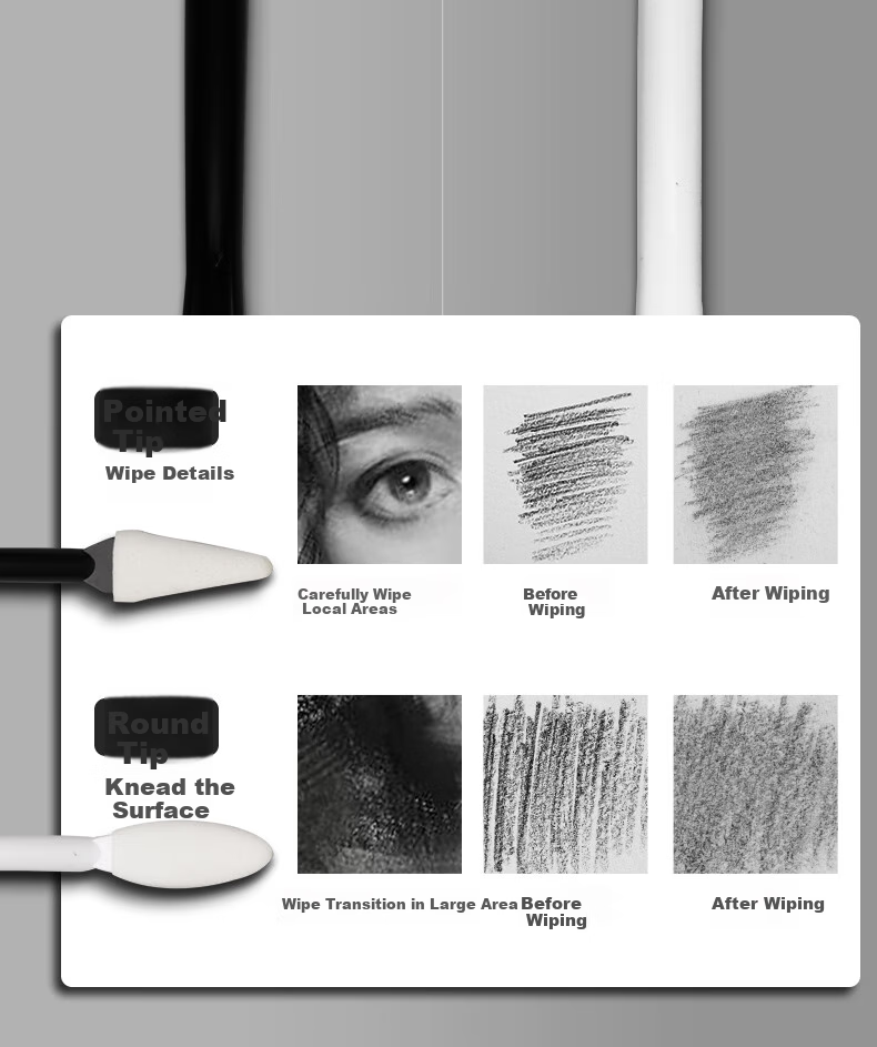 Mali Sketch Eraser Knife Detail Blending Tool - Sketch Blending Knife Replacement Head R202A for Sketching and Marker Drawing 7