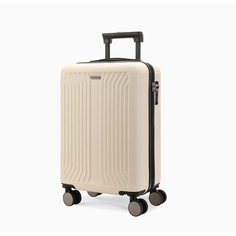 MEXICAN Luggage 24-Inch Suitcase for Men And Women, Spinner Wheels, Password Lock, Large Capacity Travel Case, Leather Suitcase, Check-In Luggage 8