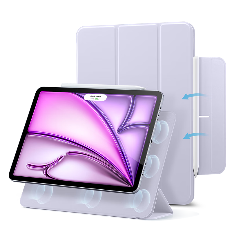 ESR Compatible with IPad Air 8/7/6/5/4 Case, 11/10.9-Inch Magnetic Double-Sided Clip, for 2026M4/25M3 Shell, Apple Tablet 18 Pro Slim Buckle Purple