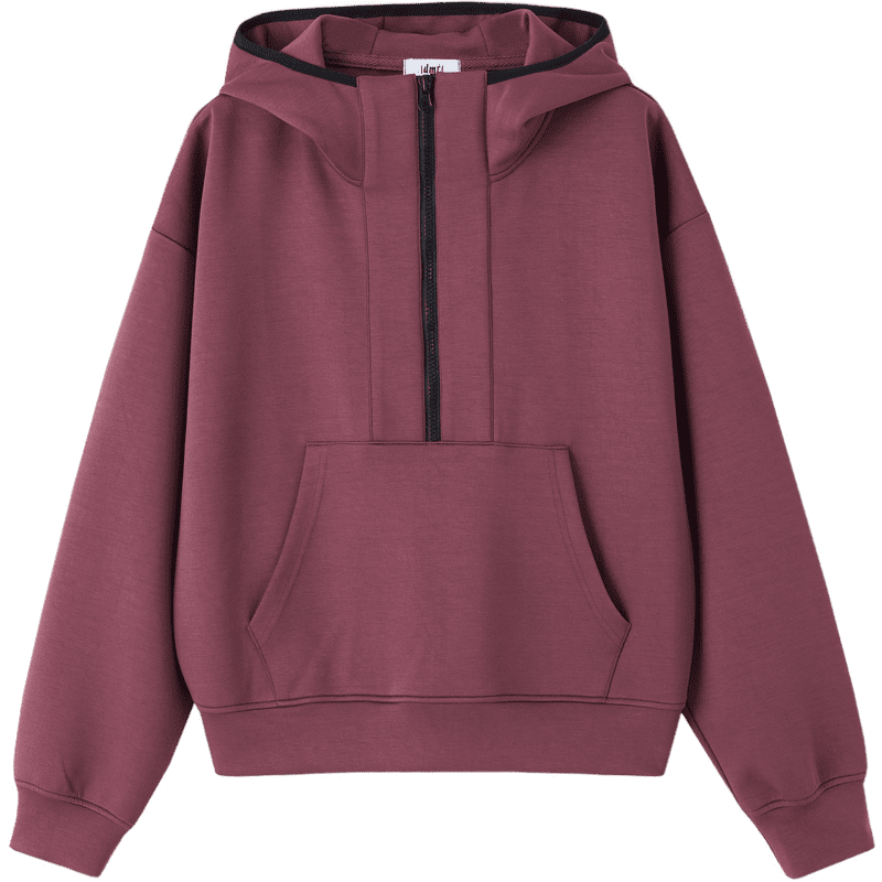 Dme [Urban Outdoor] Spring Sports Color-Block Hoodie with Drawstring Collar, Loose And Comfortable, Slimming Women's Sweatshirt