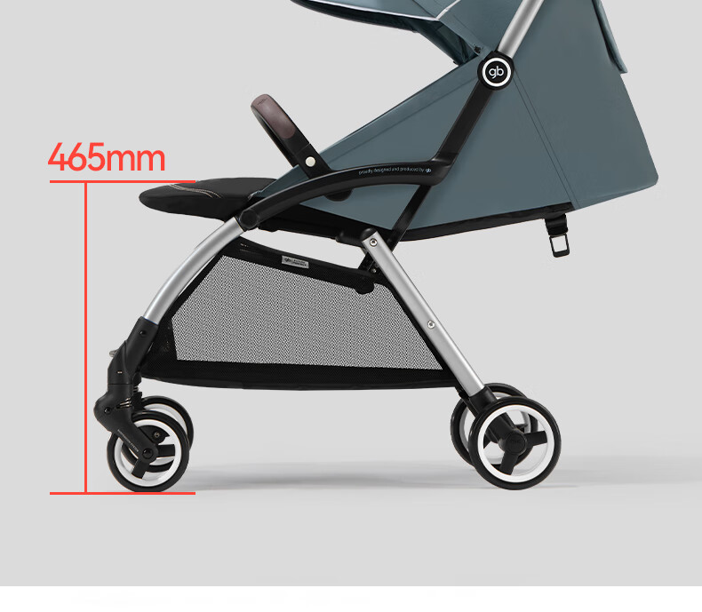 Gb Stroller, Lightweight, Can Sit And Lie Down, Portable, Wide, Baby Pushchair, Kunpeng D1801, Elegant Gray 16