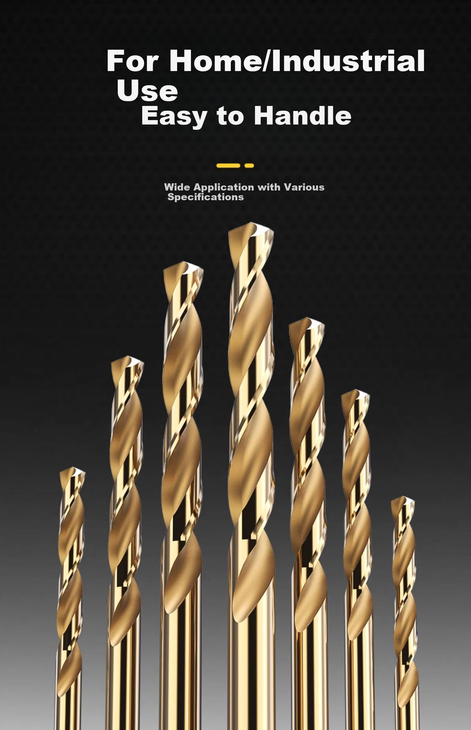 HUHAO Twist Drill Bit Set for Stainless Steel, Alloy Steel, Iron, High Hardness, Electric Hand Drill, Hole Drilling, Straight Shank Complete Set 16