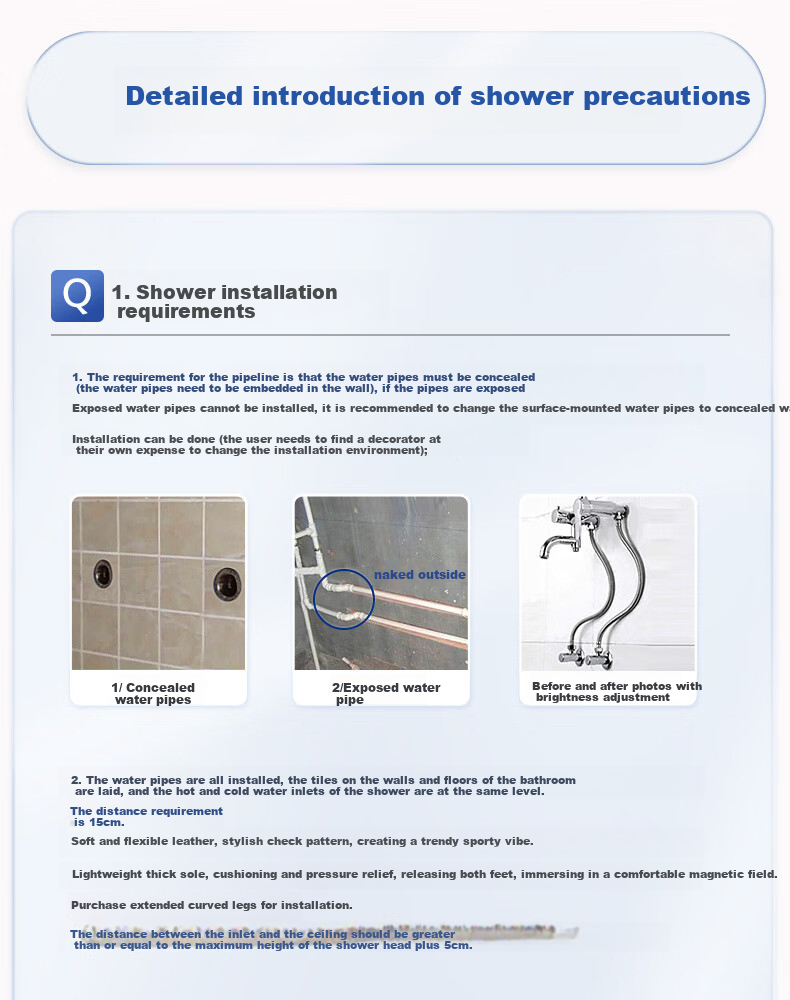 HEGII Shower Set S3, Descaling Self-Cleaning Top Spray Head, Large Storage Shelf, Bathroom Bathing, HMF936-333 16
