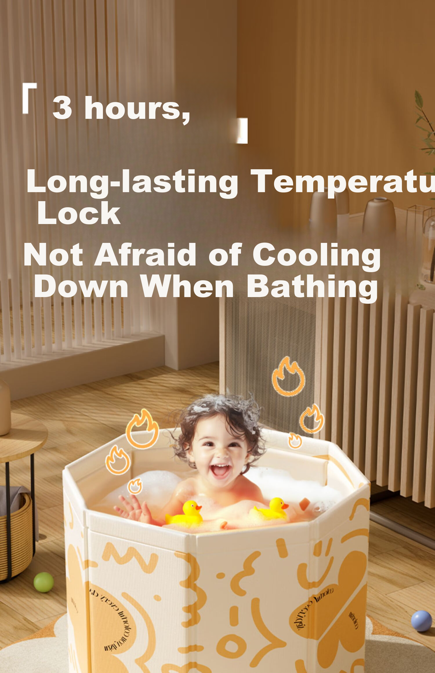 Fanyejia Baby Bathtub, Infant Bath Tub, Children's Swimming And Bathing Basin, Foldable Home Use, Large Bath Tub with Seating for Kids 5