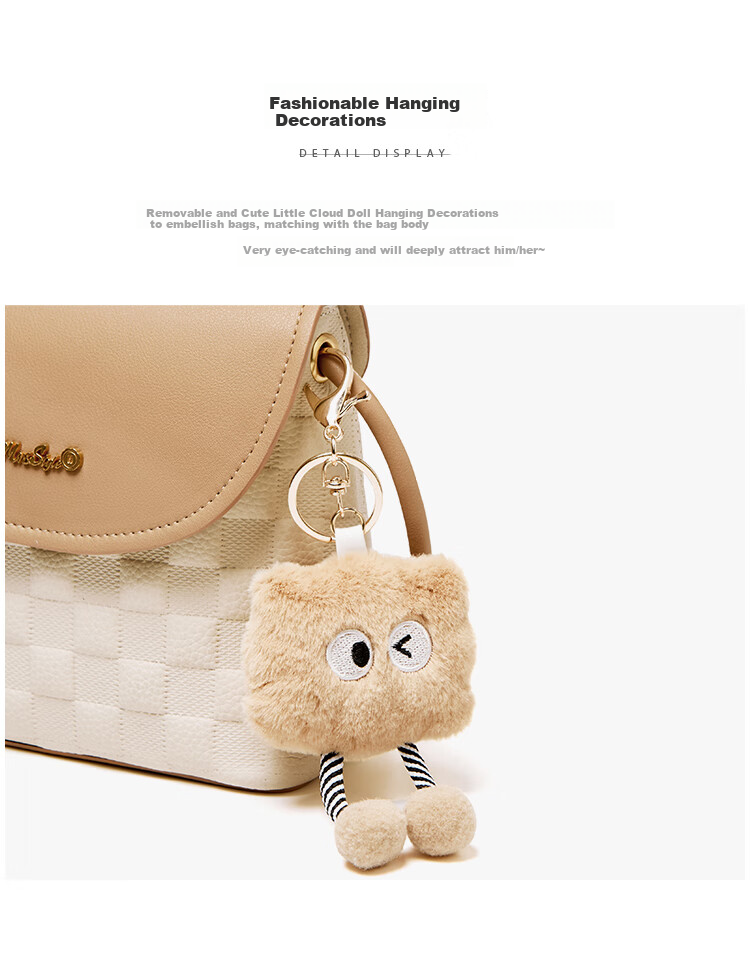 Nalandu Women's Color-Block Cartoon Crossbody Bag, Cowhide Casual Small Square Bag, Birthday Gift for Wife Or Girlfriend on May 20th 4