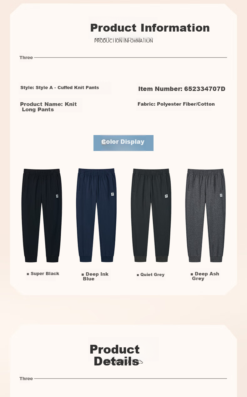 361° Men's Sports Pants, Spring Fleece-Lined Warm Casual Sweatpants, Straight-Leg Running Trousers for Men, 652344708D-4 7