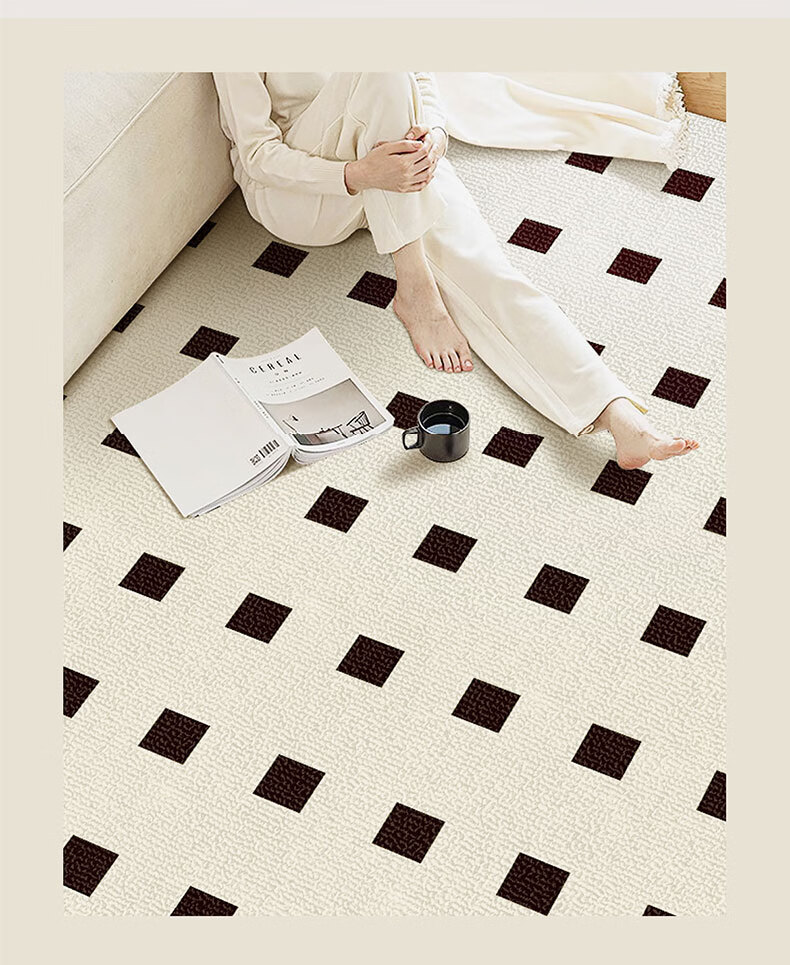 MOON TIME Crystal Velvet Living Room Carpet, Skin-Friendly Comfortable Dirt-Resistant Non-Slip, Golden Radiant, Luxurious High-End, 160*230cm 16