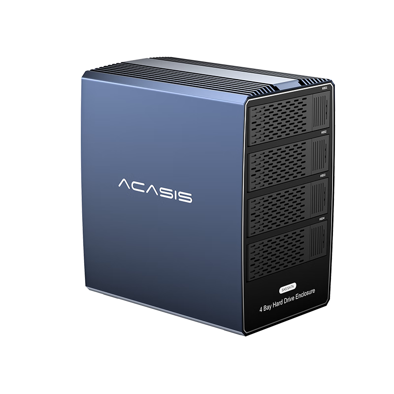 Acasis SAS Hard Drive Enclosure, 2.5/3.5 Inch, USB3.0, for Desktop And Laptop, SATA/SAS Serial Port, Mechanical And Solid State SSD External Hard Drive Enclosure, Four-Bay Capacity, EC1003