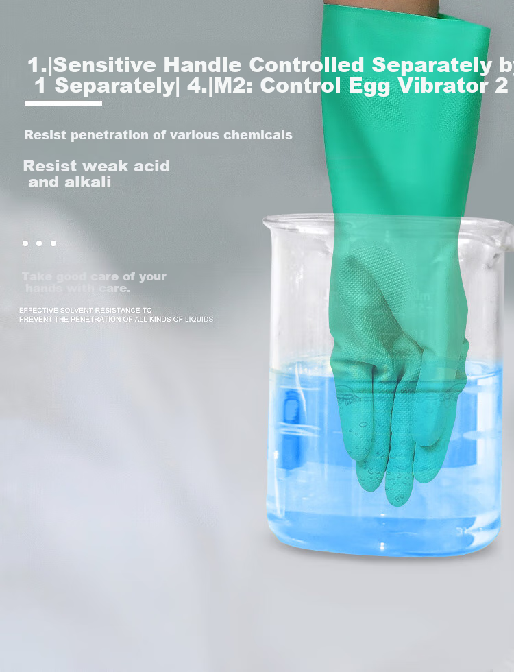 Ansell Acid And Alkali Resistant Solvent-Resistant Oil-Resistant Industrial Protective Gloves, Nitrile Rubber Gloves, 37-873, Size 8, 2 Pairs, Individually Packaged 3