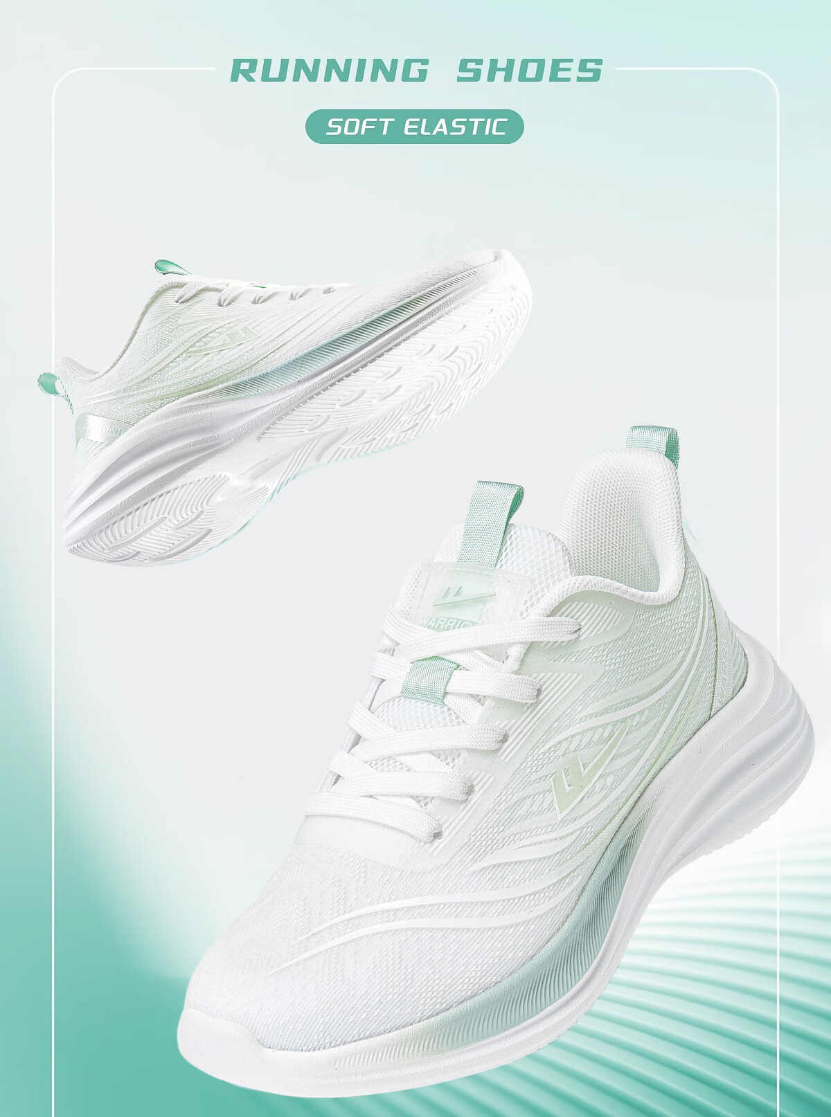 Warrior Women's Mesh Shoes Spring Summer Breathable Lightweight Running Shoes Comfortable Cushioning Casual Sports Shoes White Blue Size 36 2