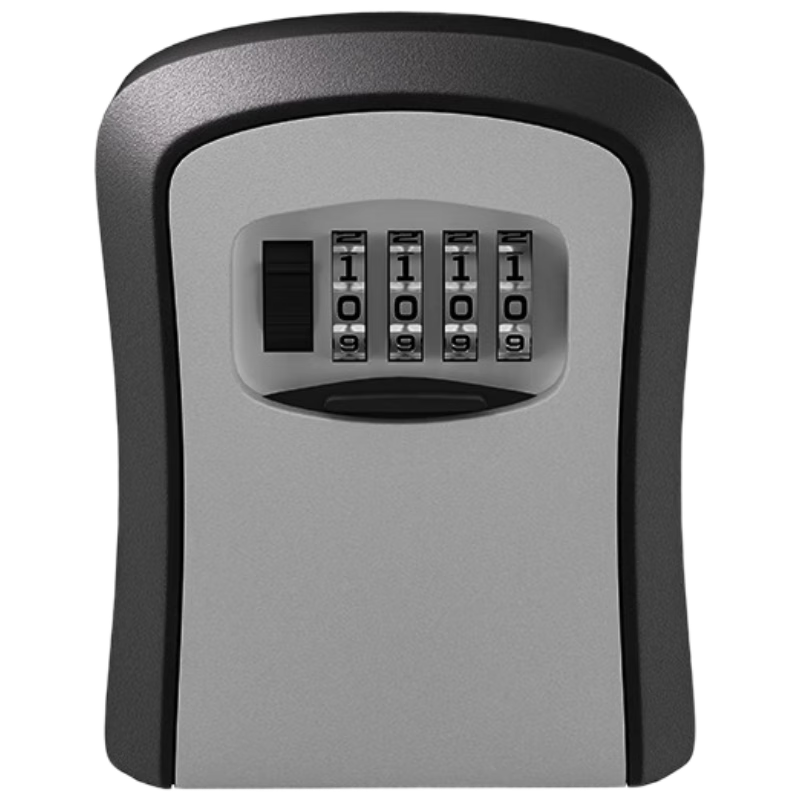 Shouli Password Box, Renovation Key Box, Metal Storage Box, Gate Construction Site Anti-Theft Key Box, Outdoor Wall-Mounted Anti-Smashing Black