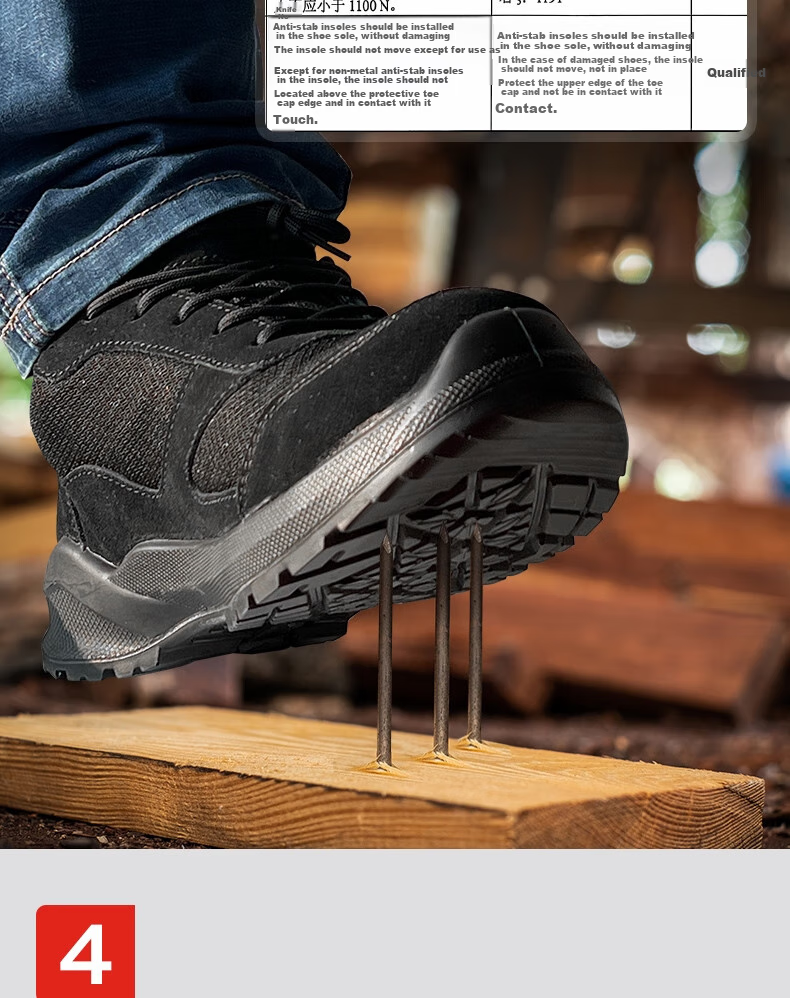 Huixiang JINGDONG Industrial Own Brand Safety Shoes, Suede Multi-Functional Safety Shoes, ESD Anti-Static Anti-Smashing Anti-Puncture 130101, Size 42, CE Certified by EU 6