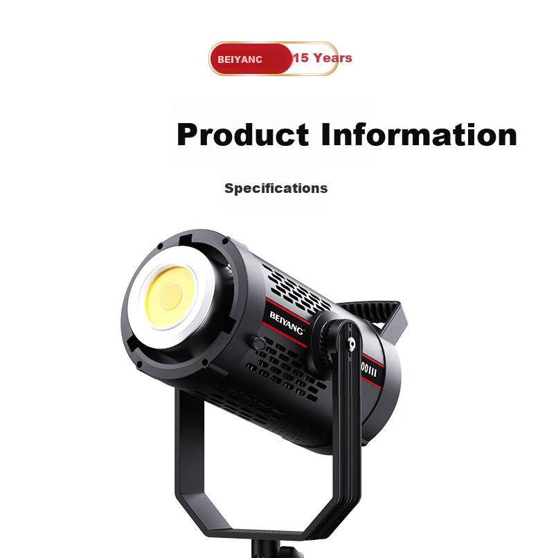 Beiyang SL300III Live Streaming Fill Light, Photography Camera Lighting, 300W Professional Live Streaming Beauty Light, Spherical Lamp, Deep Throw Light, Portrait Video Soft Light, Film And Television Shooting Light 39