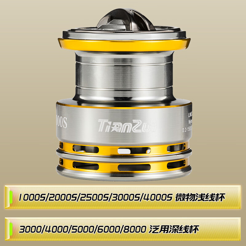 GW 3000S Micro Lightweight Shallow Spool Tianzun Spinning Reel Fishing Reel Lure Rock Fishing Sea Fishing Long Cast Reel Fishing Gear