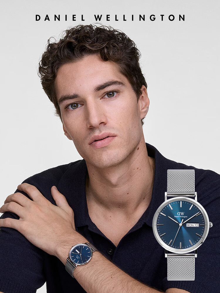 Daniel Wellington DW714 Phantom Single-Eye Business Men's Quartz Watch with Steel Band - Birthday Gift for Boyfriend 1
