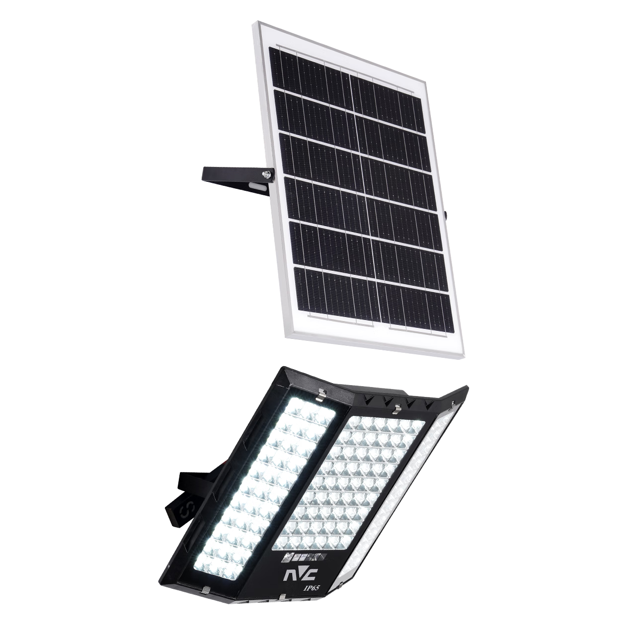 NVC Solar Outdoor Lighting, Garden Light, Exterior Light, Street Lamp, Floodlight, Motion Sensor, Remote Control, 1550lm Illuminates about 80㎡