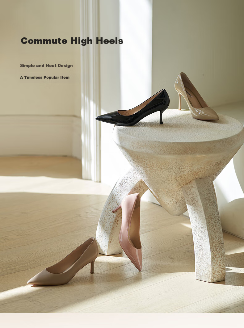 73Hours Celebrity-Inspired Women's Shoes, Brittany Upgraded New Comfortable Thin High Heels, Commuter Shallow-Mouth Women's Pumps 1