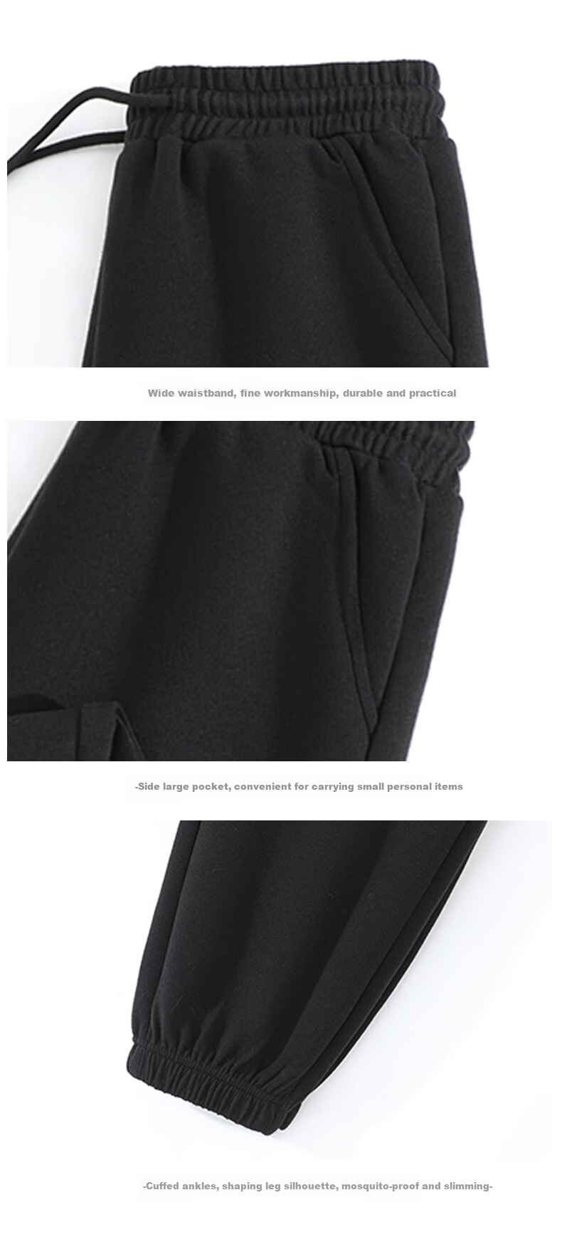 MJ STYLE Elastic Waist Joggers for Women, New Spring And Autumn 2026 Trendy Commuter Style, High-Waist Casual Solid Color Sports Sweatpants 4