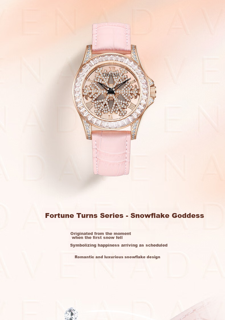 Davena Fortune Snowflake Goddess Women's Luxury Watch Birthday Gift for Girlfriend 1