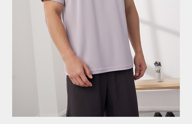 361° Men's Short-Sleeve T-Shirt, Summer Quick-Dry, Loose-Fitting Athletic Running Fitness Casual Top, Half Sleeve, 652524101-2 51