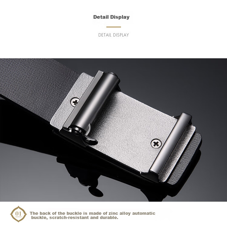 GOLF Men's Belt, Durable Cowhide, Automatic Buckle, Business Casual Jeans Belt, Gift Box Packaging, Present for Boyfriend 20