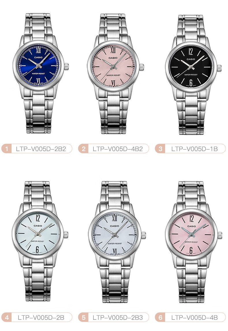 CASIO Watch, Simple Analog Steel Strap Small Dial Quartz Women's Watch [Valentine's Day Gift], LTP-V005GL 6