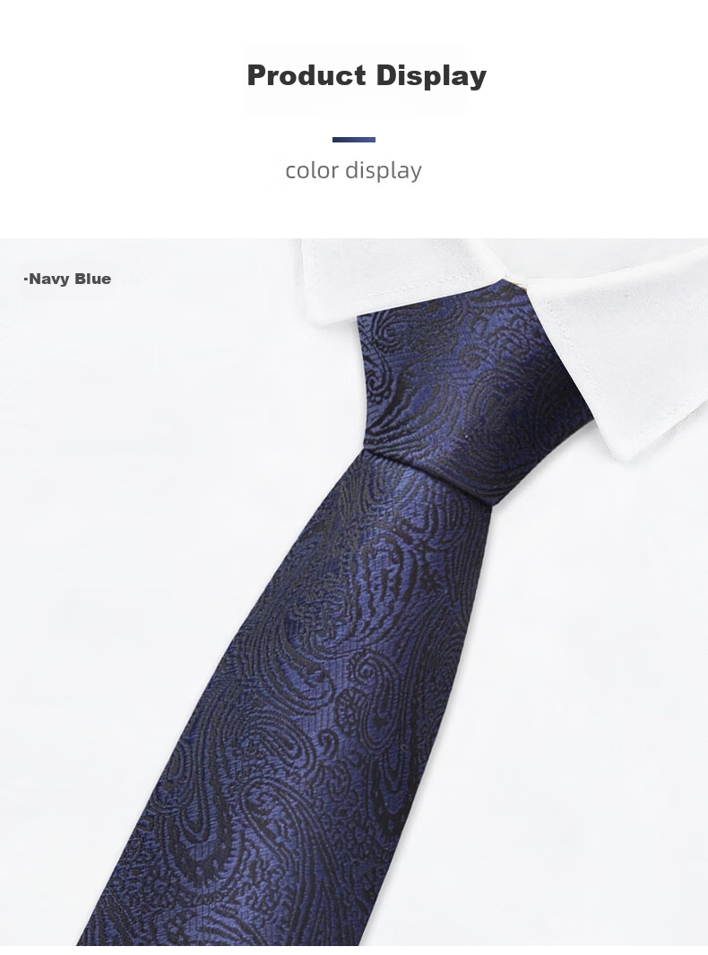 Luomeng Men's Necktie, 8cm, Easy to Tie, Classic Versatile, Wedding Professional Fashion, Gift Box Set for Boyfriend 3