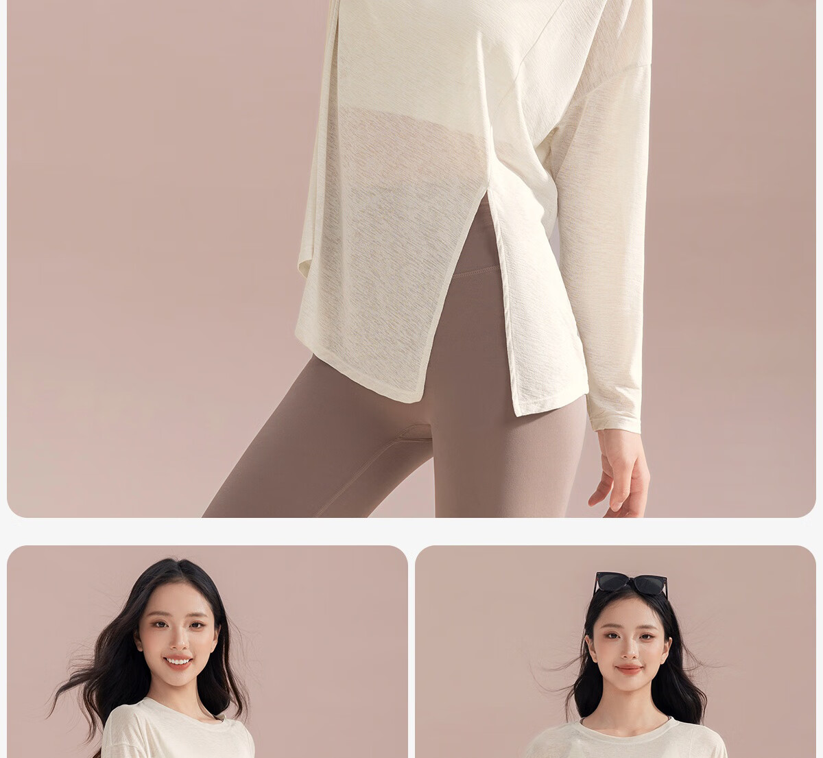 361° Women's Yoga Top Lightweight Loose Breathable Long Sleeve Pullover Professional Pilates Training Fitness Wear 19