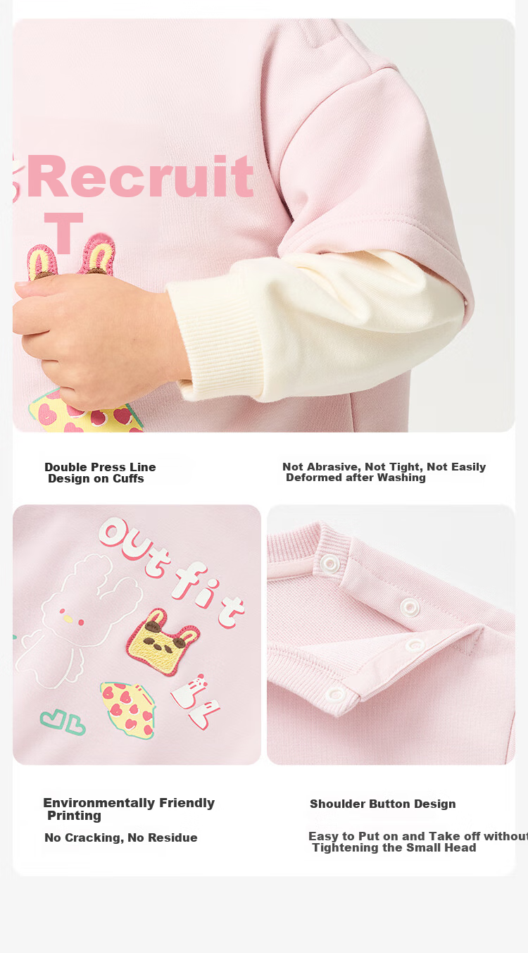 BALABALA Children's Clothing, Baby Long-Sleeve Set, Infant Clothes, Boys And Girls Two-Piece Suit, Spring Outfit, New Style Cute 7