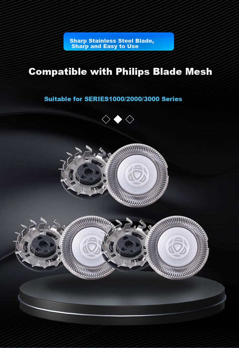 PURPAVWINNER Compatible with Philips S1000 Series Shaver Heads, Suitable for S1010/S1020/S1050/S1060/S1070 Full Machine Heads, Including 3 Blades + 3 Foils + Blade Holder + Head Cap 1