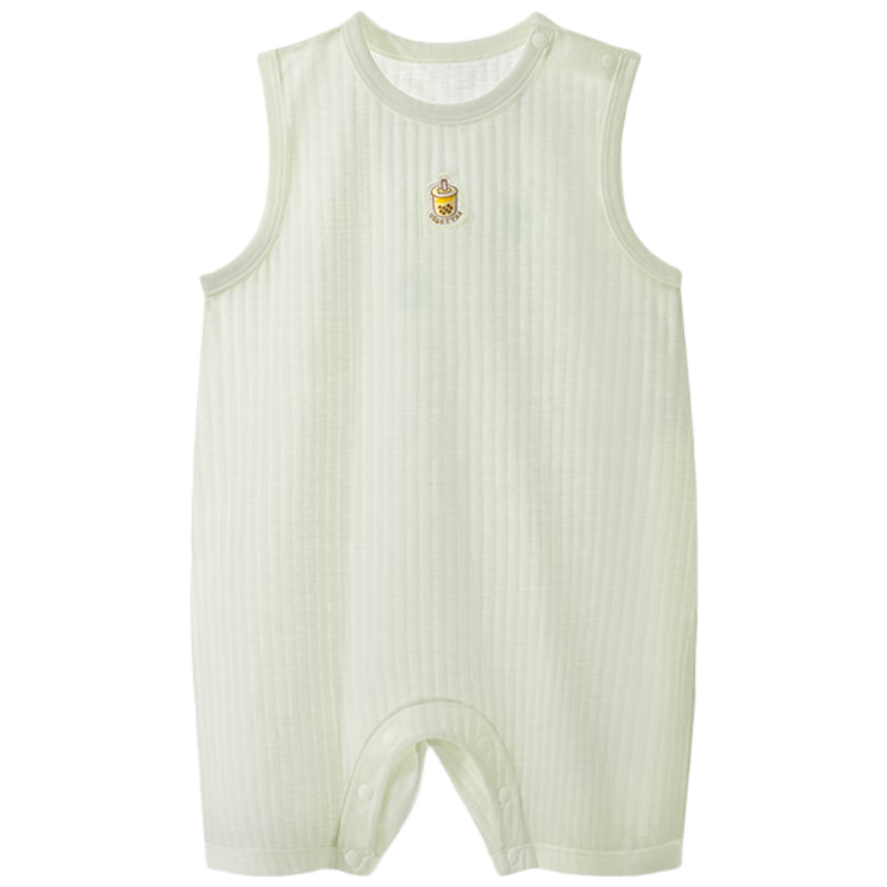 Beitaisi Children's Two-Piece Pajamas, Split-Leg Design, New Summer Style, Baby Sleeveless Pure Cotton Clothes, Boys And Girls Home Wear Set