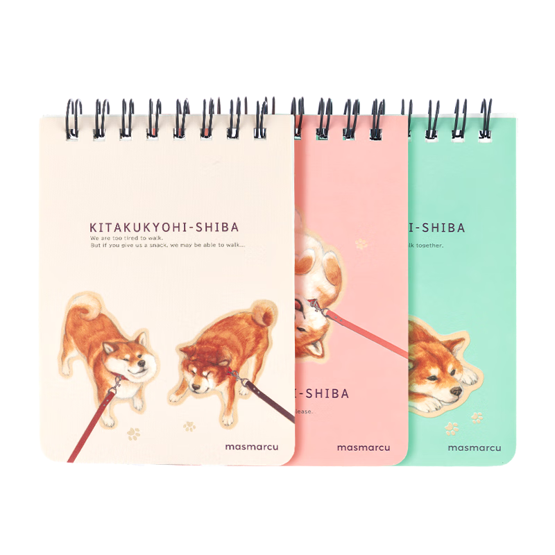 MASMARCU Morning Light Stationery Spiral Notebook A7 Small Notebook Portable Memo Pad English Vocabulary Book Student Learning Supplies Xiaochainu 1 Random XQ0314