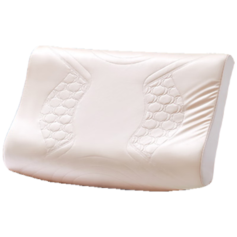Shuixingjiafang 93% Latex Pillow, Tralee Craft Latex Core, Class A Antibacterial Silk Pillowcase, Washable Pillow, Pink