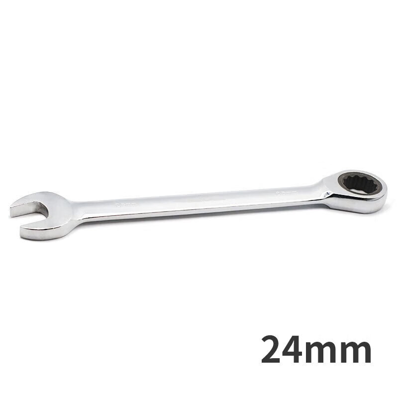 ELECALL Fixed Ratchet Wrench, 24mm Quick-Release Double-Ended Star Wrench, Hardware Tool, Labor-Saving Automatic Wrench