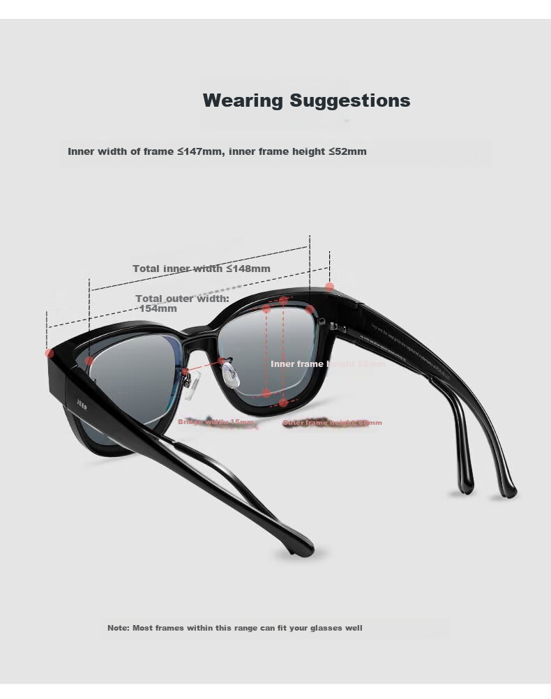 JEEP Polarized Prescription Clip-On Sunglasses for Women Fashion UV Protection Street Style S2010 8