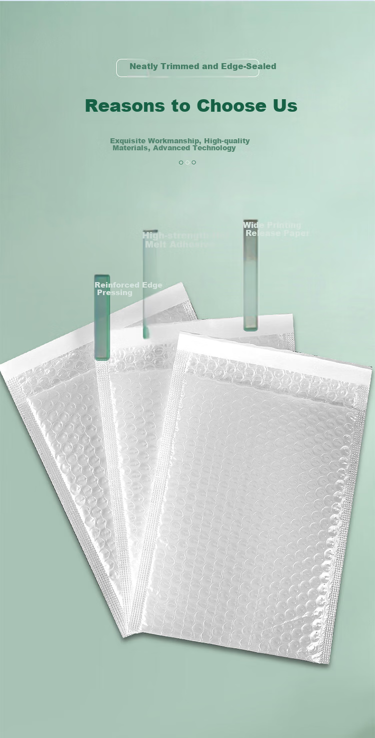 Keruier White Pearl Film Bubble Bags, Express Envelopes, Thickened Waterproof Shockproof Foam Bags for Clothing And Books, Logistics Packaging Bags [20 Pieces/set] 4