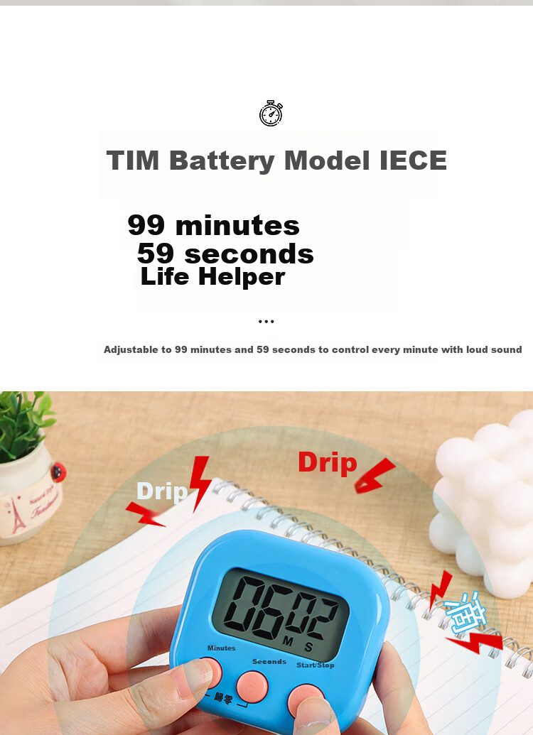 TaTanice Elementary School Timer, Study Time Management, Large LED Display, Magnetic Stand And Place, Parental One-Key Setting, Learning Focus, Children's Homework Countdown Timer 3