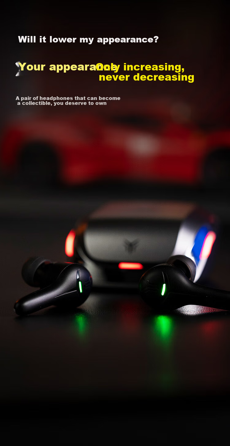 IGene [4 Microphone Gaming Enhanced Version] Bluetooth In-Ear Wireless Headset for Esports, Zero Delay, Noise Reduction, High-Quality Sound, Long Battery Life, Compatible with Apple, Huawei, Xiaomi 14