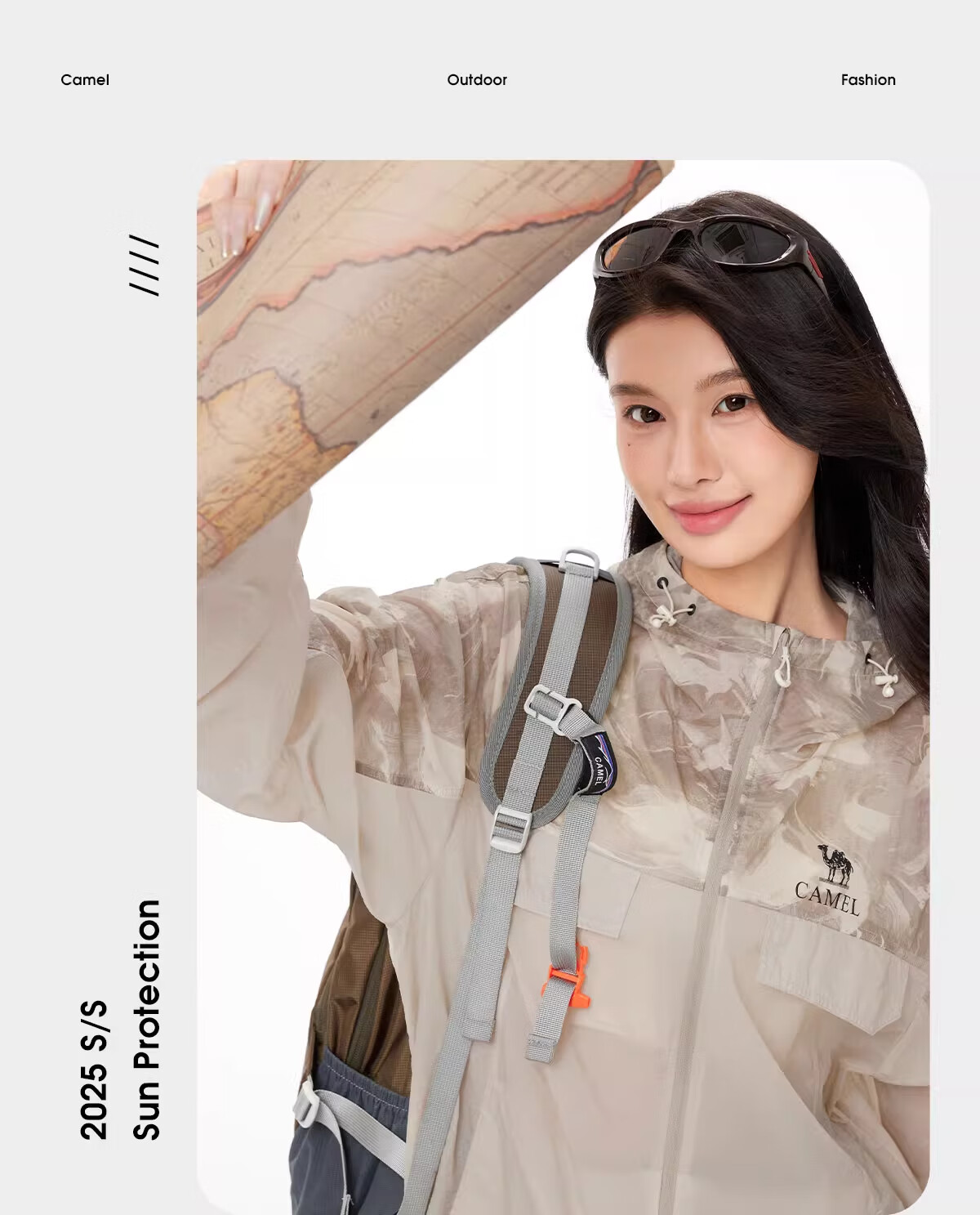 CAMEL Mukguang Outdoor Sun Protection Jacket 2025 Spring Summer Unisex UPF50 Cooling Breathable Sun Protection Coat R009 2XL 13
