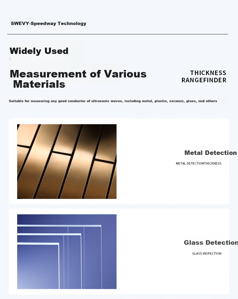 Suwei Ultrasonic Thickness Gauge High Precision Steel Plate Metal Thickness Meter Wall Thickness Measurement SW756 3