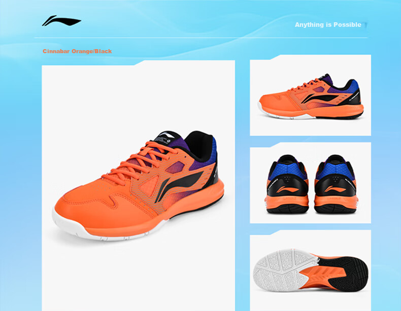 Li-Ning Badminton Shoes, Unisex Lightning Hero Professional Competition Training Sports Shoes, Non-Slip Wear-Resistant Invincible Foot Feel 10