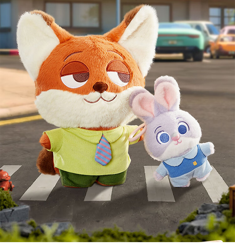 Disney Plush Toy Doll Birthday Gift for Girls, Zootopia 2 Nick Wilde Pendant Keychai 2