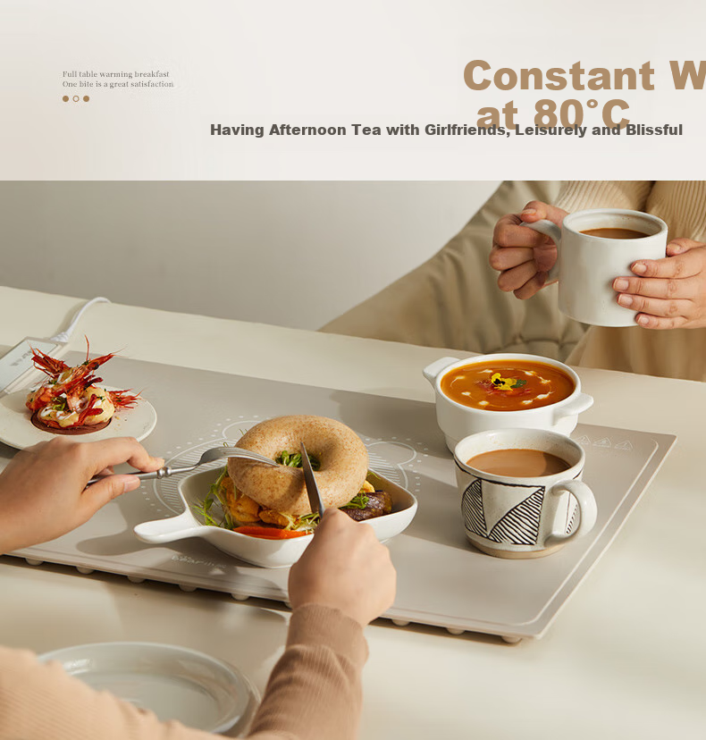 Bear Folding Food Warmer Plate, Silicone Heating Pad, Table Mat, Multifunctional Heating Mat, Flexible Plate for Defrosting And Warming Milk BWB-J04C7 8