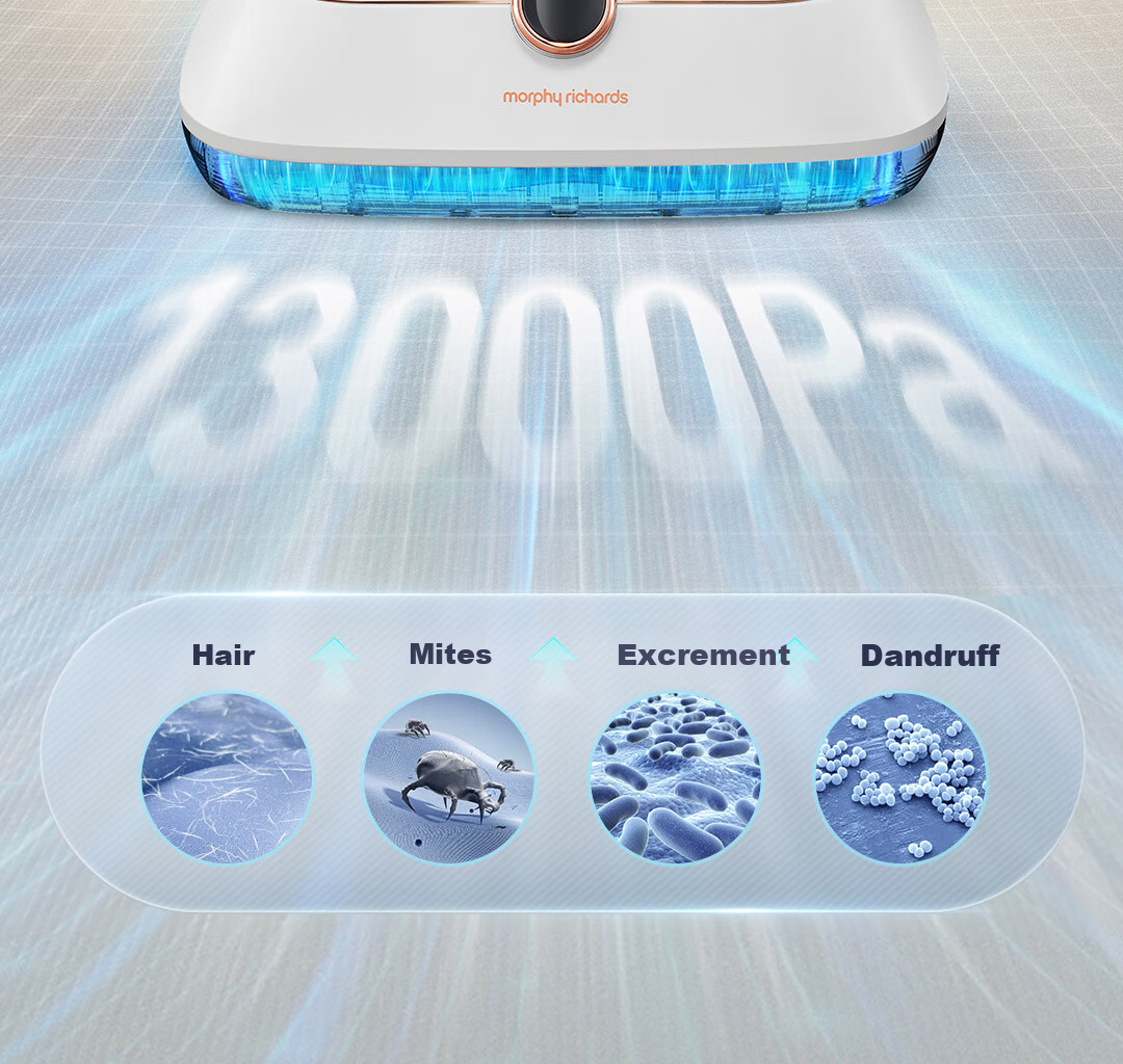 Morphyrichards Self-Cleaning Dust Mite Remover Wireless Bed Vacuum Cleaner, Intelligent Dust And Mite Removal Device with Strong Suction, Long Battery Life of 120 Days without Emptying, Automatic Rechargeable Mite Remover MR3106 19