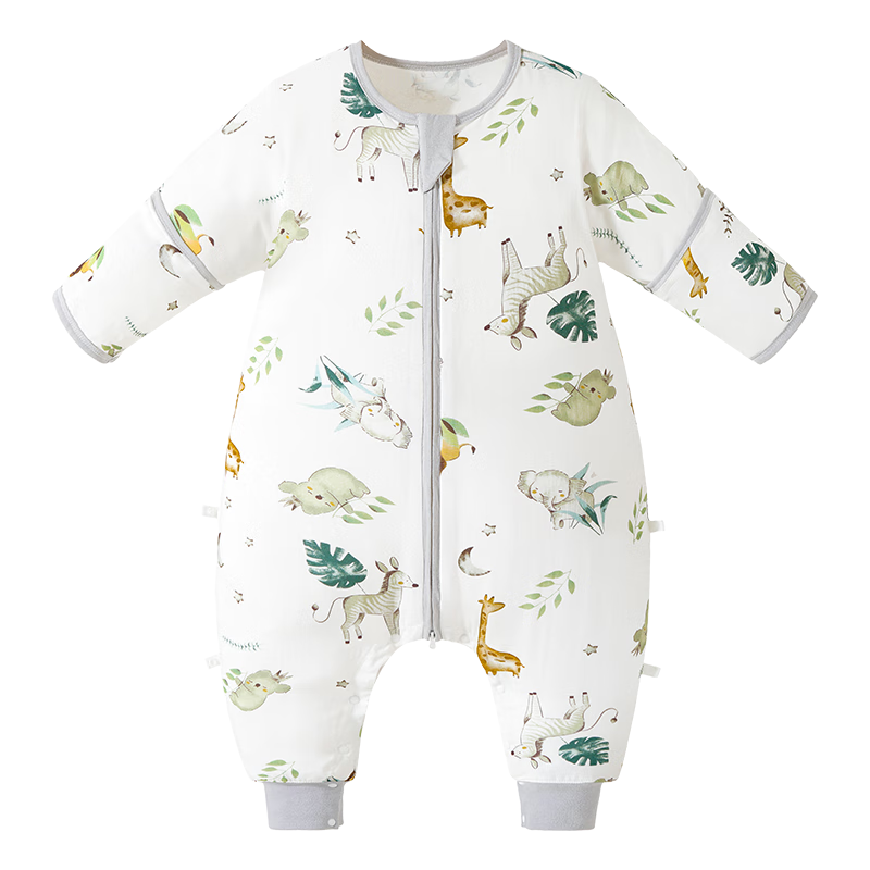 Tongyan Children's Sleeping Bag for Spring And Autumn, Bamboo Cotton Gauze Baby Split-Leg Pajamas, Front 4 Back 2 Anti-Kick Blanket, XXXL Size