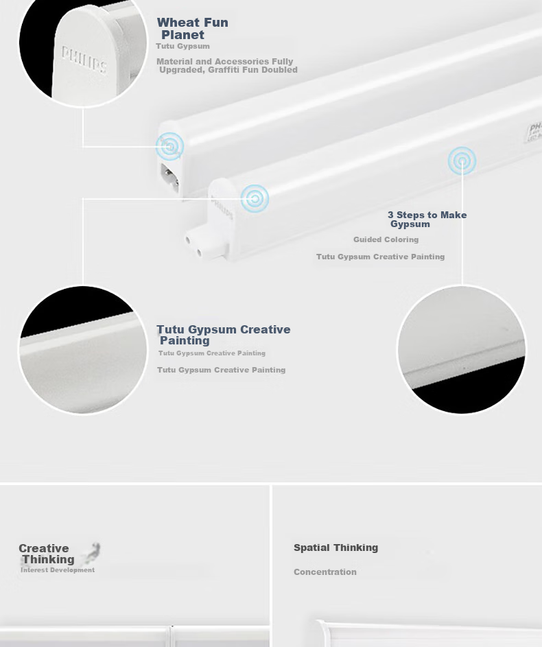 PHILIPS Minghao Series T5 LED Integrated Bracket Light, Daylight Energy-Saving Tube, Complete Set 1 Meter 11W Cool White 6500K, Connection Cable And Power Cord Not Included 3