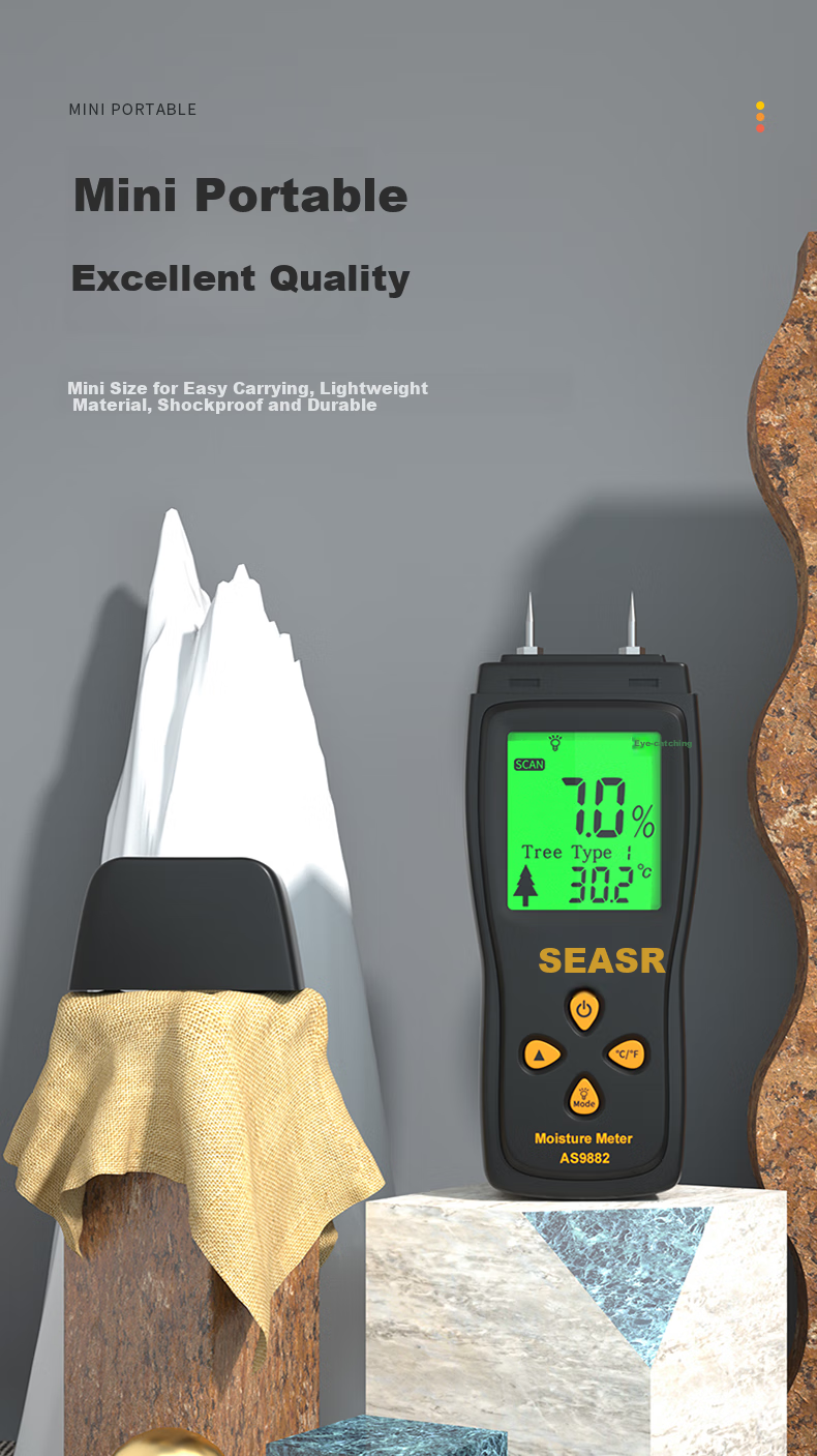Xima AS9882 Wood Moisture Meter, High-Precision Wood Humidity Tester, Wood Moisture Content Measuring Instrument 6