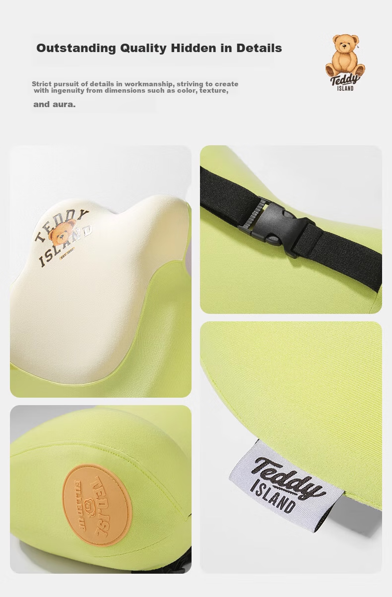 HELLOLEIBOO [Teddy Love Lan Collaboration] Car Lumbar Support Cushion, Seat Backrest Pad, Neck Pillow for In-Car Use 13